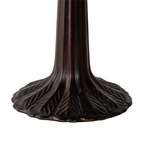Meyda Lighting 8" Mahogany Bronze Small Leaf Table Lamp Base
