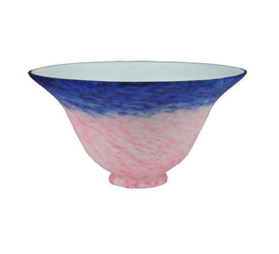 Meyda Lighting 8" Pate-De-Verre Pink And Blue Bell Shade Glass