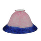 Meyda Lighting 8" Pate-De-Verre Pink And Blue Bell Shade Glass
