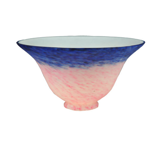 Meyda Lighting 8" Pate-De-Verre Pink And Blue Bell Shade Glass