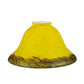 Meyda Lighting 8" Pate-De-Verre Yellow and Green Bell Shade Glass