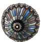 Meyda Lighting 8" Tiffany Jeweled Peacock Multi-Colored Cone Shade Glass