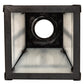 Meyda Lighting 8"W x 7"H Craftsman Brown Frame and White Shade Glass