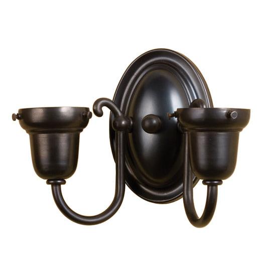 Meyda Lighting 9" 2-Light Craftsman Brown Wall Sconce