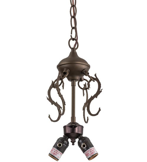 Meyda Lighting 9" 2-Light Tyler Bronze Pendant Light Hardware