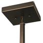 Meyda Lighting 9" 3-Light Mahogany Bronze Inverted Pendant Light Hardware
