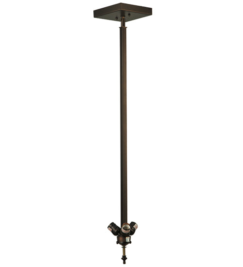 Meyda Lighting 9" 3-Light Mahogany Bronze Inverted Pendant Light Hardware