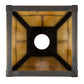 Meyda Lighting 9" Antique Brass Mission With Ring Valley View Frame With Beige Iridescent Shade Glass