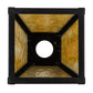 Meyda Lighting 9" Craftsman Brown Mission Frame With Beige Art Shade Glass