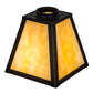 Meyda Lighting 9" Craftsman Brown Mission Frame With Beige Art Shade Glass
