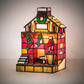 Meyda Lighting 9" Fireplace Accent Table Lamp With Multi-Colored Shade Glass