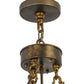 Meyda Lighting Abbey 24" 6-Light Antique Copper Six Sided Pendant Light With Clear Shade Glass