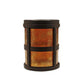 Meyda Lighting Aberdeen 48" 6-Light Cafe Noir Chandelier With Amber Mica Shade Glass