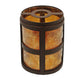 Meyda Lighting Aberdeen 48" 6-Light Cafe Noir Chandelier With Amber Mica Shade Glass