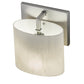 Meyda Lighting Abernathy 7" Nickel Wall Sconce With White Fleshtone Idalight Shade Glass