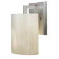 Meyda Lighting Abernathy 7" Nickel Wall Sconce With White Fleshtone Idalight Shade Glass