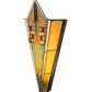 Meyda Lighting Abilene 14" Mahogany Bronze Wall Sconce With Multi-Colored Shade Glass