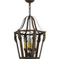 Meyda Lighting Acacia 17" 4-Light Old Gold Pendant Light With Amber Faux Candlelight