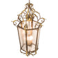 Meyda Lighting Acanthus 35" 12-Light Light Tobacco & Antique Gold Elisa Pendant Light With Clear Rainstone Idalight Shade Glass