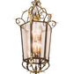 Meyda Lighting Acanthus 35" 12-Light Light Tobacco & Antique Gold Elisa Pendant Light With Clear Rainstone Idalight Shade Glass