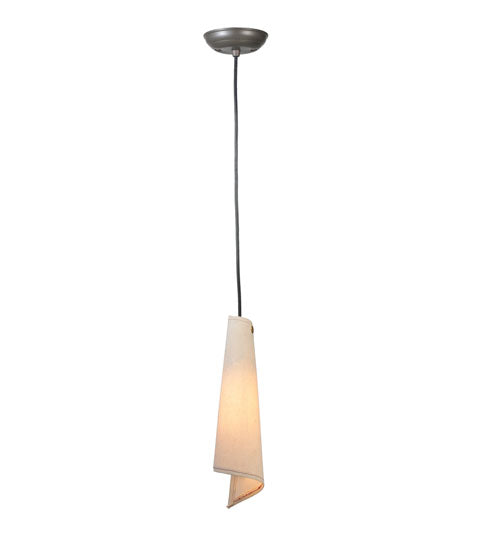Meyda Lighting Accoutre 6" Timeless Bronze Mini Pendant Light With Beige Canvas Shade Glass