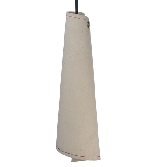 Meyda Lighting Accoutre 6" Timeless Bronze Mini Pendant Light With Beige Canvas Shade Glass
