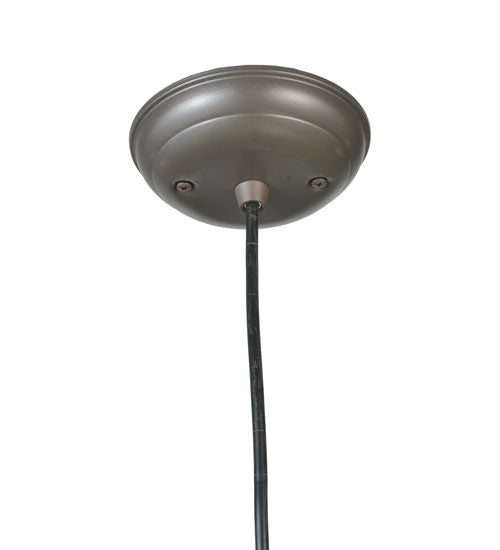 Meyda Lighting Accoutre 6" Timeless Bronze Mini Pendant Light With Beige Canvas Shade Glass