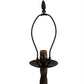 Meyda Lighting Achse 58" Natural Wood & Oil Rubbed Bronze Floor Lamp With Beige Textrene Shade