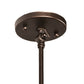 Meyda Lighting Acorn 12" 3-Light Mahogany Bronze Pendant Light With Root Beer & Beige Shade Glass