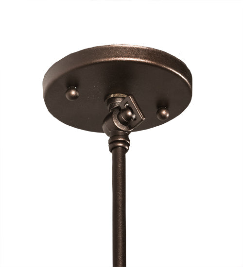 Meyda Lighting Acorn 12" 3-Light Mahogany Bronze Pendant Light With Root Beer & Beige Shade Glass