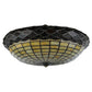 Meyda Lighting Acorn 13" Beige & Amber Shade Glass