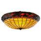 Meyda Lighting Acorn 13" Beige & Amber Shade Glass