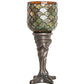 Meyda Lighting Acorn 16" Mahogany Bronze Accent Table Lamp With Ruby & Green Stained Shade Glass