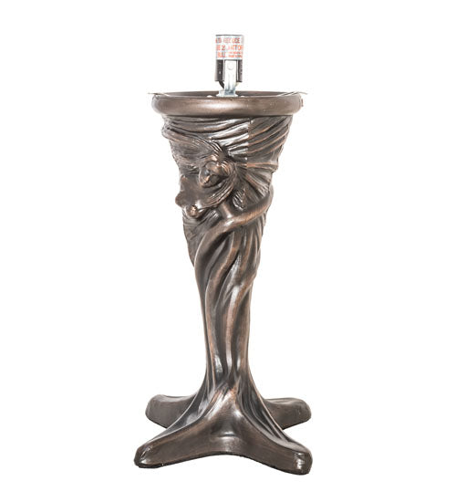 Meyda Lighting Acorn 16" Mahogany Bronze Accent Table Lamp With Ruby & Green Stained Shade Glass