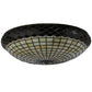 Meyda Lighting Acorn 18" Beige & Amber Shade Glass
