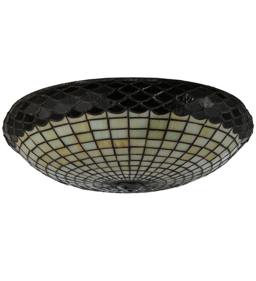 Meyda Lighting Acorn 18" Beige & Amber Shade Glass