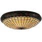 Meyda Lighting Acorn 18" Beige & Amber Shade Glass