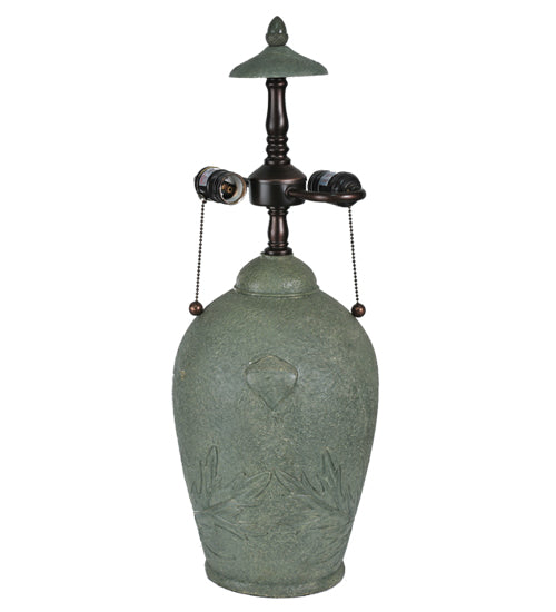Meyda Lighting Acorn 23" 2-Light Green Field Stone Table Lamp Base