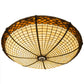 Meyda Lighting Acorn 36" Bark Brown & Beige Stained Shade Glass