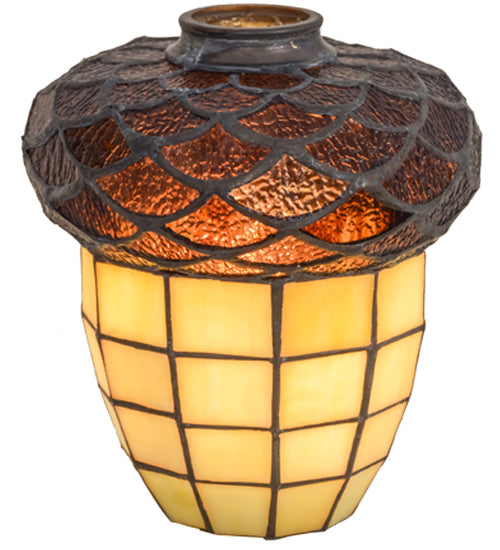 Meyda Lighting Acorn 7" Beige Shade Glass