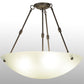 Meyda Lighting Adalee 24" 5-Light Timeless Bronze Semi-flush Mount Ceiling Light With Clear Frosted Shade Glass