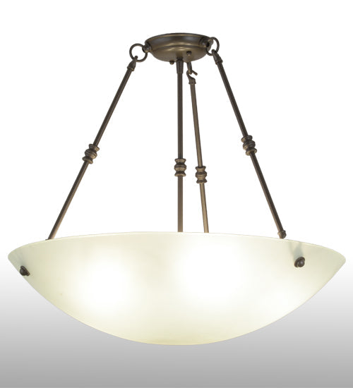 Meyda Lighting Adalee 24" 5-Light Timeless Bronze Semi-flush Mount Ceiling Light With Clear Frosted Shade Glass
