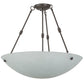 Meyda Lighting Adalee 24" 5-Light Timeless Bronze Semi-flush Mount Ceiling Light With Clear Frosted Shade Glass