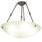 Meyda Lighting Adalee 24" 5-Light Timeless Bronze Semi-flush Mount Ceiling Light With Clear Frosted Shade Glass