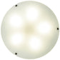 Meyda Lighting Adalee 24" 5-Light Timeless Bronze Semi-flush Mount Ceiling Light With Clear Frosted Shade Glass