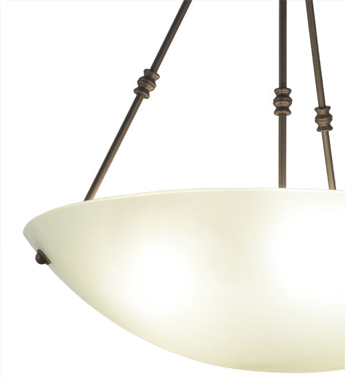 Meyda Lighting Adalee 24" 5-Light Timeless Bronze Semi-flush Mount Ceiling Light With Clear Frosted Shade Glass