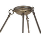 Meyda Lighting Adalee 24" 5-Light Timeless Bronze Semi-flush Mount Ceiling Light With Clear Frosted Shade Glass