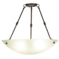 Meyda Lighting Adalee 24" 5-Light Timeless Bronze Semi-flush Mount Ceiling Light With Clear Frosted Shade Glass