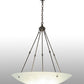 Meyda Lighting Adalee 36" 6-Light Timeless Bronze Inverted Pendant Light With Frosted Clear Shade Glass