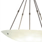 Meyda Lighting Adalee 36" 6-Light Timeless Bronze Inverted Pendant Light With Frosted Clear Shade Glass